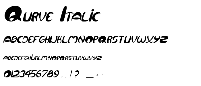 Qurve Italic font